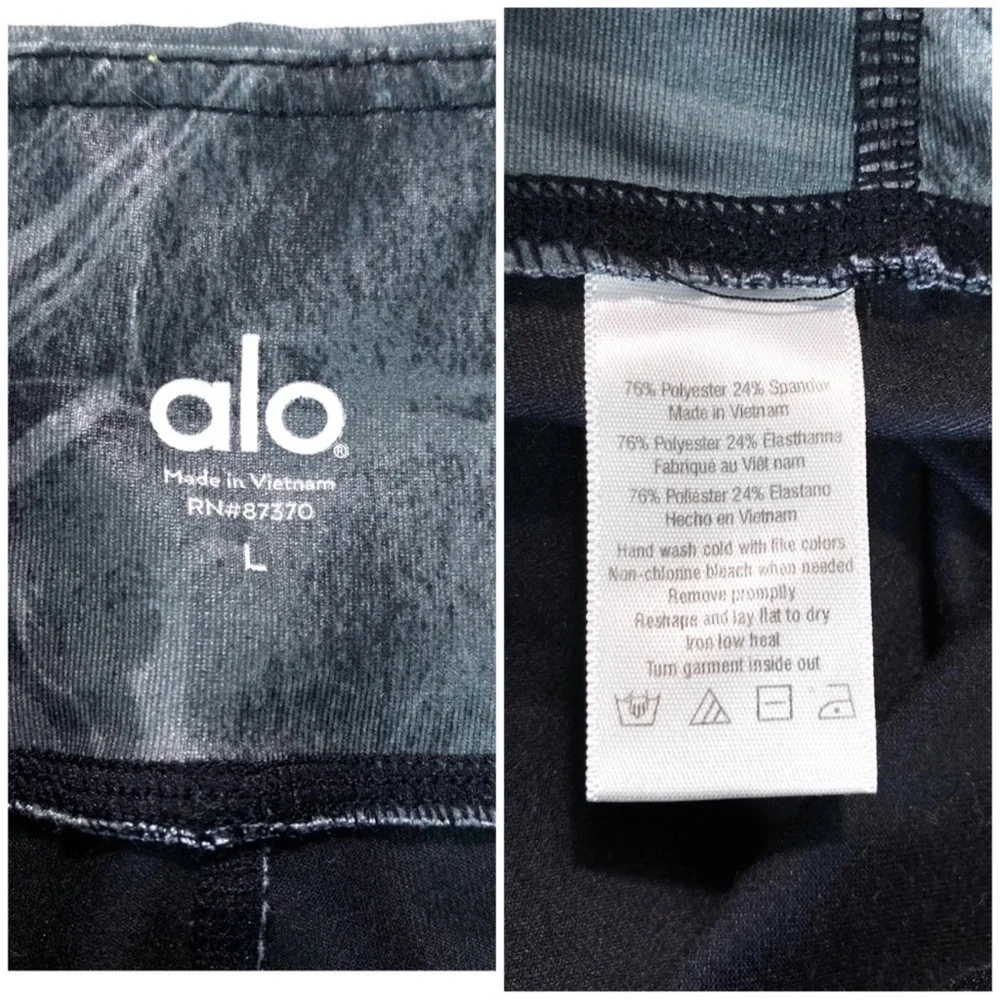 Alo Yoga Airbrush Full Length Legging in Marble Gray Size L